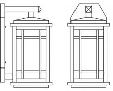 Arroyo Craftsman AVB-6GW-BK - 6" avenue wall bracket