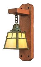 Arroyo Craftsman AWS-1TWO-BK - a-line mahogany wood sconce with t-bar overlay