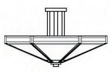 Arroyo Craftsman ETCM-21GW-BK - 21&#34; etoile inverted ceiling mount