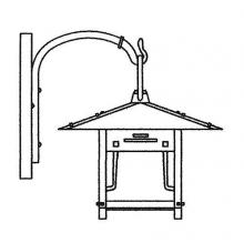 Arroyo Craftsman PDB-9GRC-MB - 9&#34; pagoda wall bracket