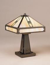 Arroyo Craftsman PTL-11OWO-MB - 11&#34; pasadena table lamp with oak tree filigree
