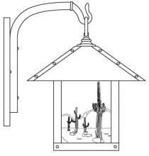 Arroyo Craftsman TRB-12CTGW-RB - 12" timber ridge wall bracket with cactus filigree