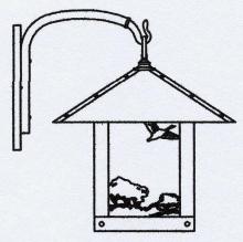 Arroyo Craftsman TRB-16GSGW-BK - 16" timber ridge wall bracket with goose filigree