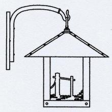 Arroyo Craftsman TRB-16HSGW-BK - 16" timber ridge wall bracket with horse filigree