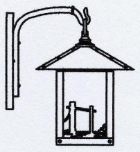 Arroyo Craftsman TRB-9HSGW-BK - 9" timber ridge wall bracket with horse filigree