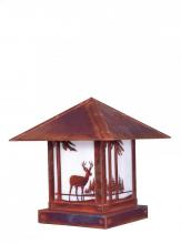 Arroyo Craftsman TRC-12DRGW-BK - 12" timber ridge column mount with deer filigree