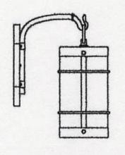 Arroyo Craftsman VB-7NRGW-BK - 7&#34; valencia wall mount - no roof