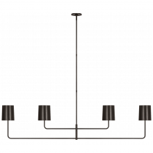 Visual Comfort & Co. Signature Collection RL BBL 5087BZ-BZ - Go Lightly 70&#34; Four Light Linear Chandelier