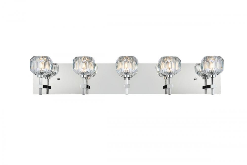 Graham 5 Light Wall Sconce in Chrome