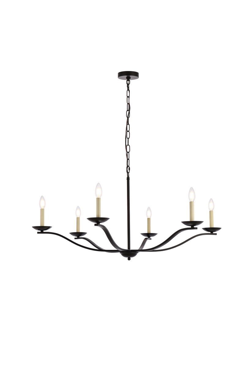 Trey 42 Inch Pendant in Black