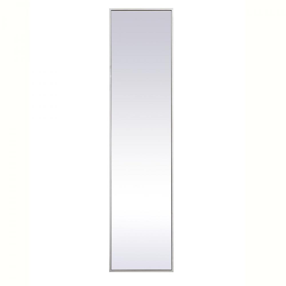 Metal Frame Rectangle Mirror 14 Inch in Silver