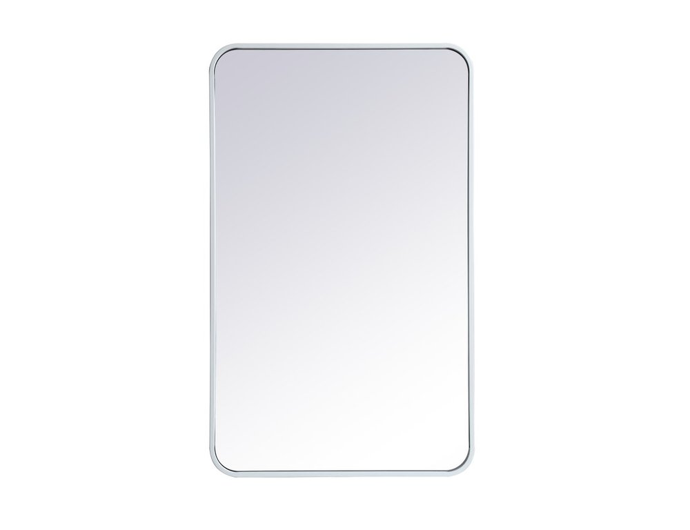 Soft Corner Metal Rectangular Mirror 22x36 Inch In White Twxt4 One Stop Lighting