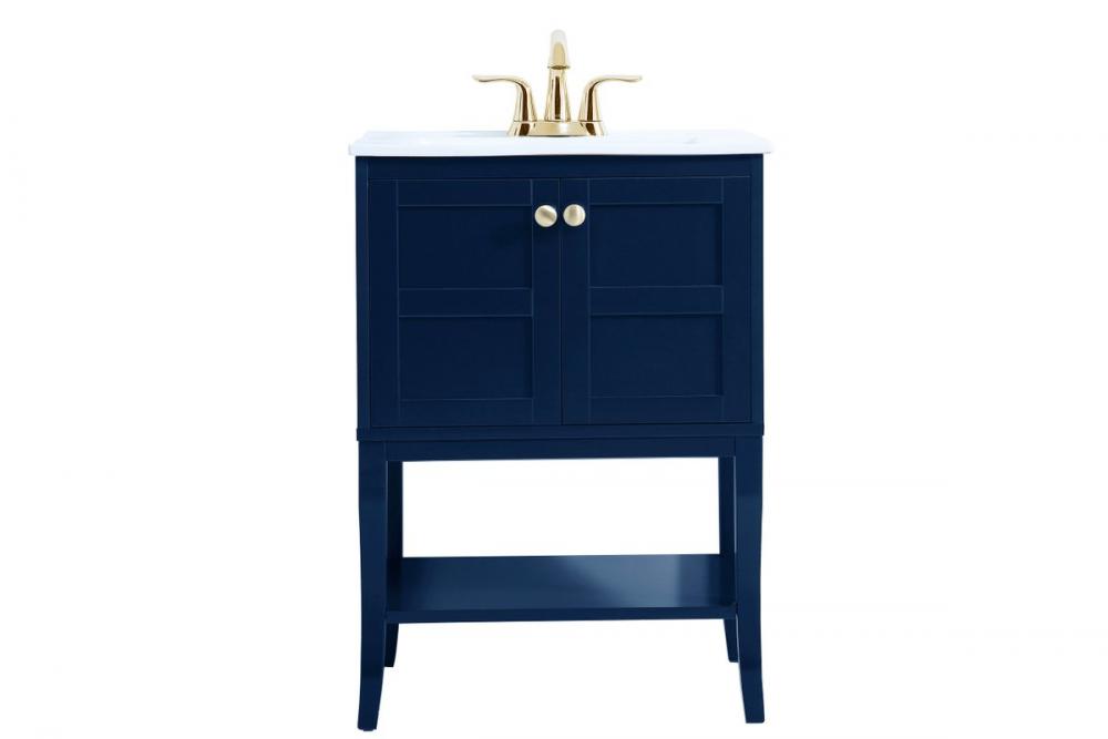 24 inch bathroom vanity in Blue