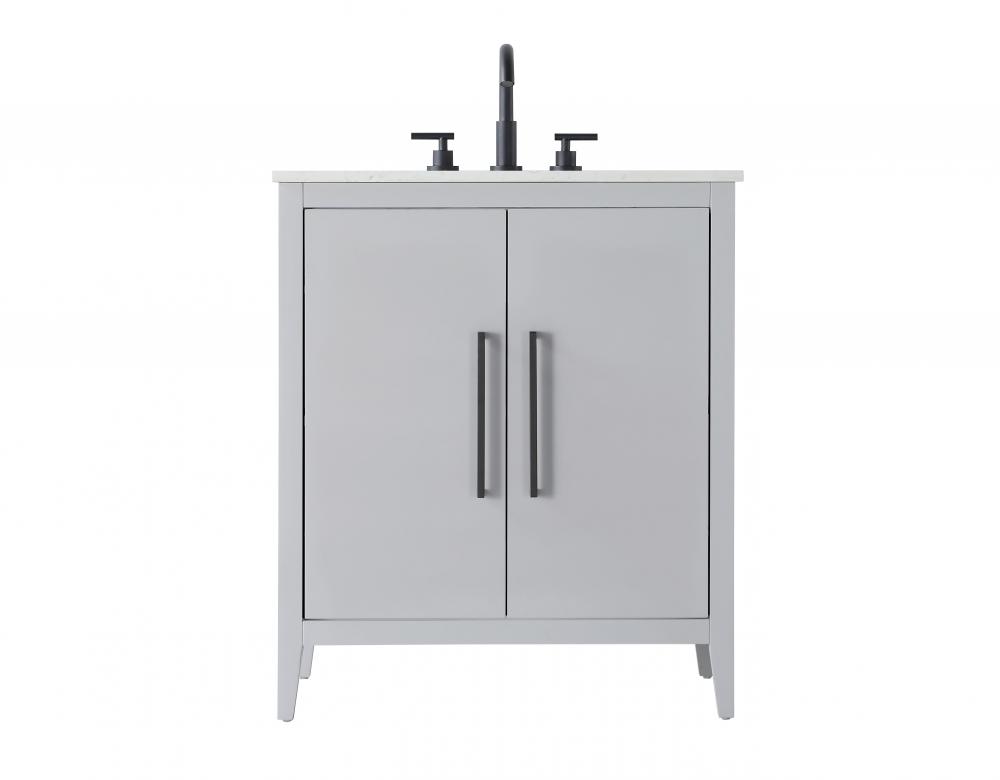 30 inch Single Bathroom Vanity in Grey