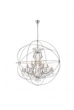 Elegant 1130G60PN/RC - Geneva 25 Light Polished Nickel Chandelier Clear Royal Cut Crystal