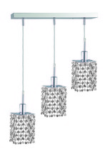 Elegant 1283D-O-S-CL/SS - Mini 3 light Chrome Pendant