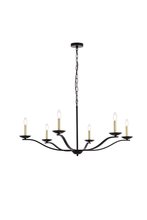 Elegant LD641D42BK - Trey 42 Inch Pendant in Black