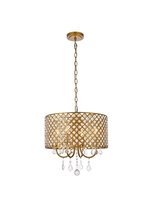 Elegant LD711D17BR - Elise 17 Inch Pendant in Brass