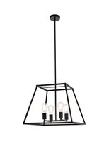 Elegant LD720D20BK - Declan 20 Inch Pendant in Black