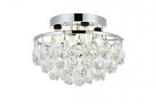 Elegant LD9805F14C(872) - Clara Collection Flush Mount D14in H9in Lt:4 Chrome Finish