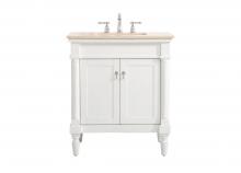 Elegant VF-1030AW - 30 Inch Single Bathroom Vanity in Antique White