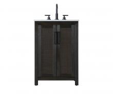 Elegant VF29524CO - 24 inch Single Bathroom Vanity in Chocolate Oak