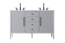 Elegant VF29654DGR - 54 inch Double Bathroom Vanity in Grey