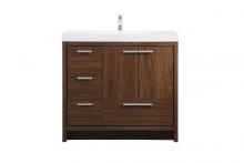 Elegant VF46036MWT - 36 Inch Single Bathroom Vanity in Walnut