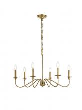 Elegant LD5056D30SG - Rohan 30 Inch Chandelier in Satin Gold