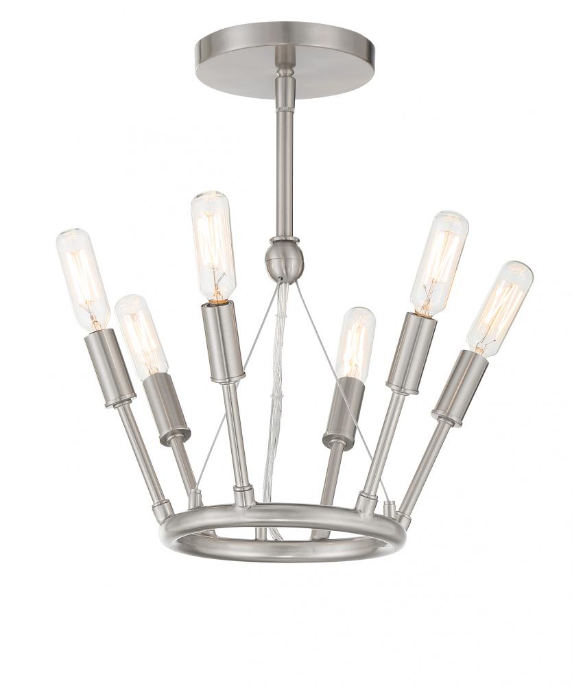 ROYALTY - 6 LIGHT SEMI FLUSH