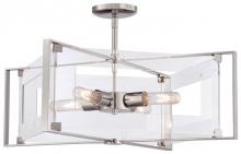 Minka George Kovacs P1403-613 - CRYSTAL CLEAR - 4 LIGHT SEMI FLUSH