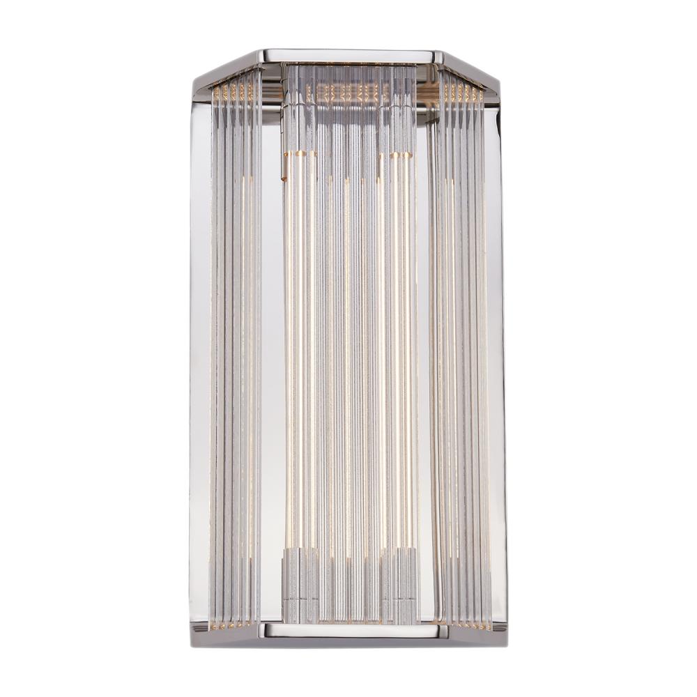 Sabre 16-in Polished Nickel/Ribbed Glass LED Wall/Vanity