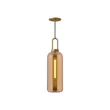 Alora Lighting PD401606AGCP - Soji 6-in Aged Gold/Copper Glass 1 Light Pendant