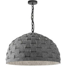 Dainolite PRA-241P-MB-500 - 1LT Incandescent Pendant, MB w/ GRY Felt Shade