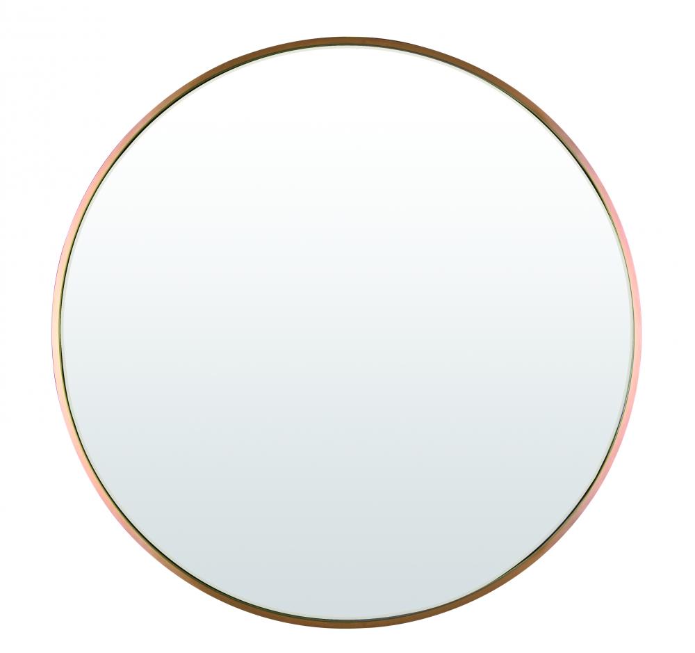 32.75" Square Metal Frame Mirror