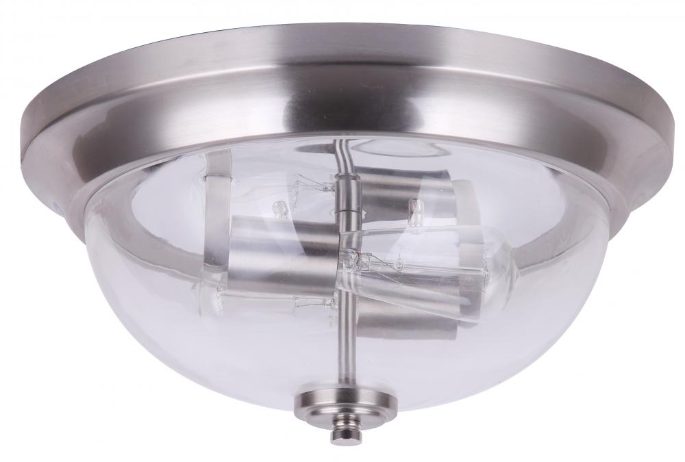 IFM256A13BN-RG, 2 Light Flush Mount, Nickel Finish