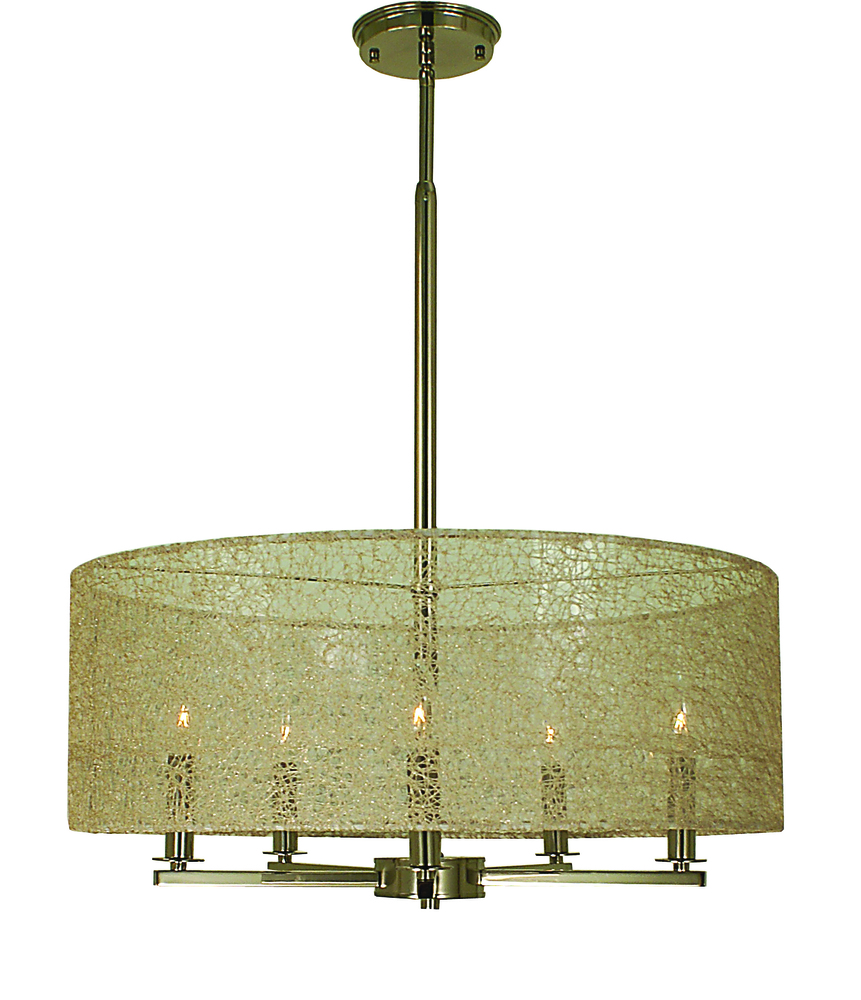 5-Light Antique Brass Chloe Dining Chandelier