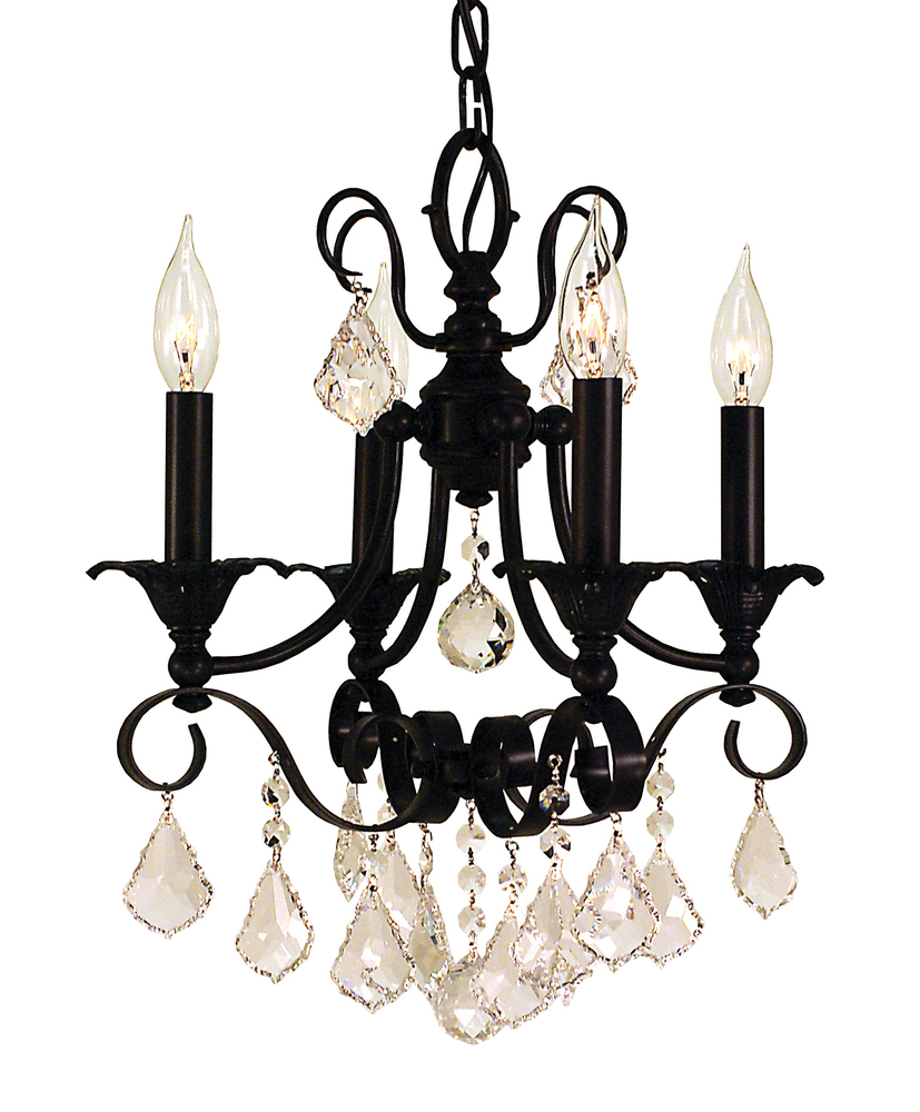 4-Light Brushed Nickel Liebestraum Mini Chandelier