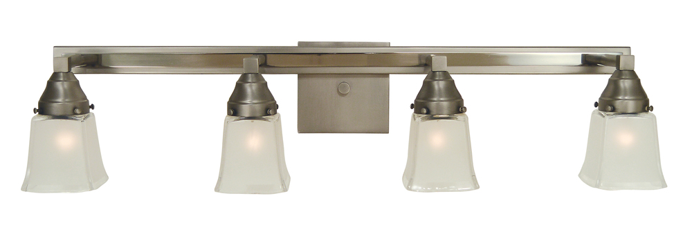 4-Light Satin Pewter/Polished Nickel Mercer Sconce