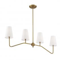 Savoy House Meridian M10078NB - 4-Light Linear Chandelier in Natural Brass