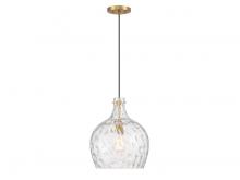 Savoy House Meridian M7053NB - 1-Light Pendant in Natural Brass