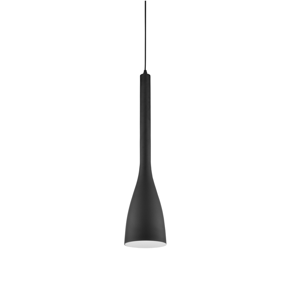 1 Light Pendant, Matte Black Finish