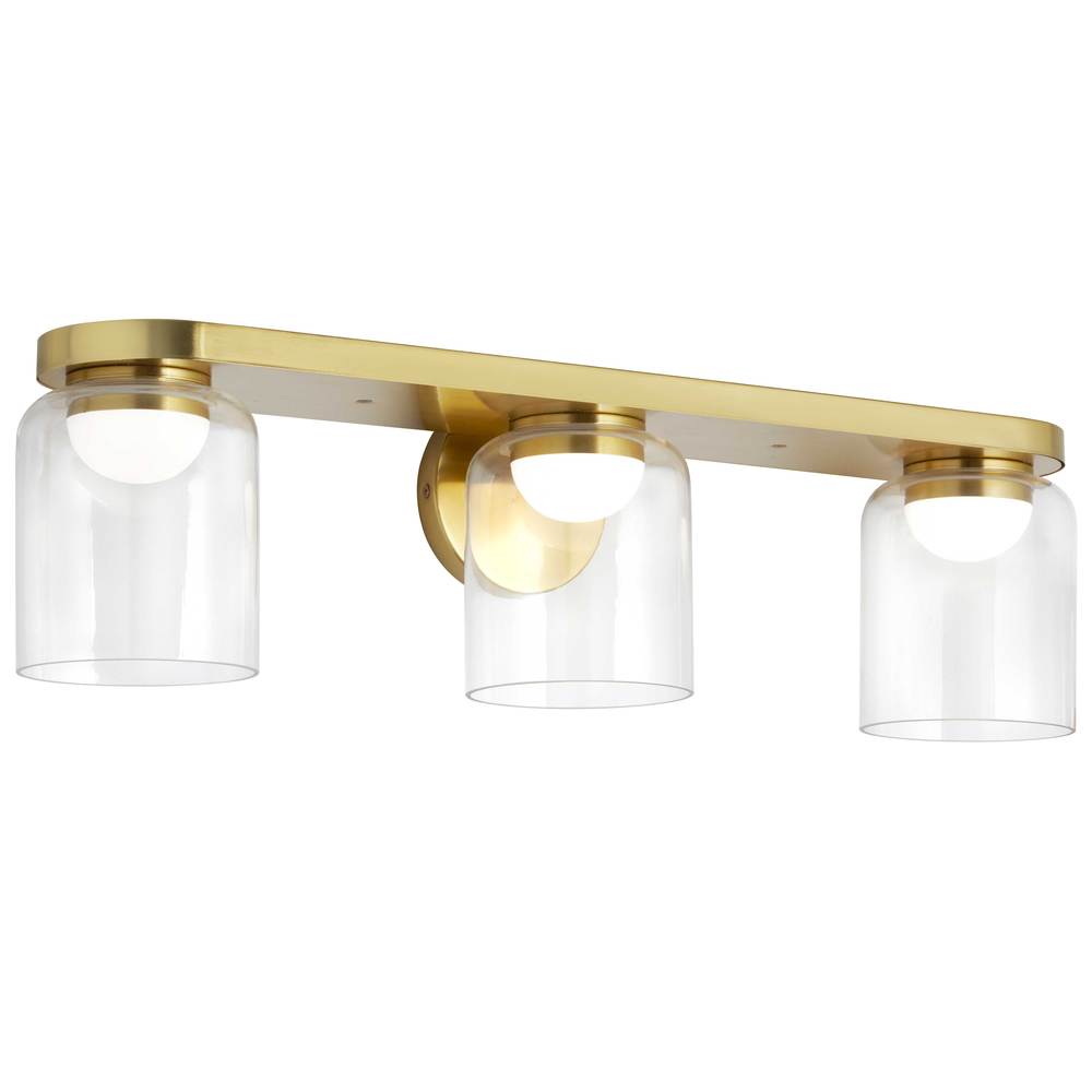 10W LED Nadine Vanity Aged Brass w/ Clear Glass