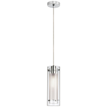 Dainolite 22152-CF-PC - 1 Light Pendant, Polished Chrome Finish, Clear Frosted Glass