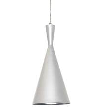 Dainolite HKI-81P-WH - 1 Light Incandescent Pendant, Matte White w/Silver Pebbled Interior