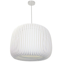 Dainolite MIA-181P-195F - 1 Light Pendant Slit Shade Linda White