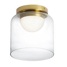 Dainolite NAD-810LEDFH-AGB - 10W LED Nadine Flush Mount Aged Brass w/ Clear Glass