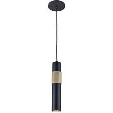 Dainolite PSW-121P-MB-AGB - 1 Light Halogen Pendant Matte Black/Aged Brass