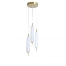 Dainolite TYA-1230LEDP-AGB - 30W Multi Pendant, AGB w/ WH Opal Glass