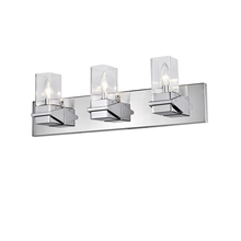 Dainolite VER-243W-PC - 3 Light Incandescent Vanity, Polished Chrome w/ Clear Glass